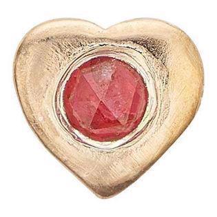 Christina forgyldt sølv Ruby Heart Lille forgyldt hjerte med rød rubin, model 603-G2 købes hos Guldsmykket.dk her